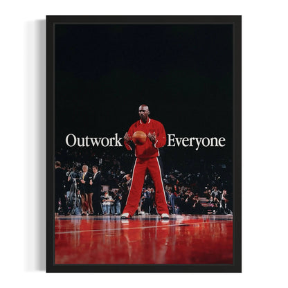Michael Jordan Motivational Wall Art – Outwork Everyone Masterpeacewall