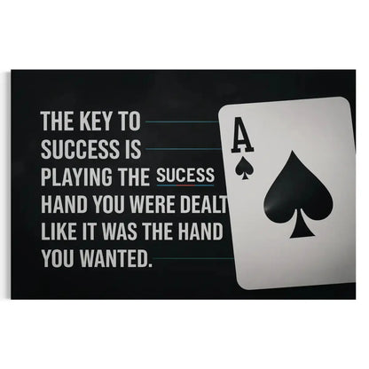 Playing Card Wall Art – Ace of Spades Success Canvas