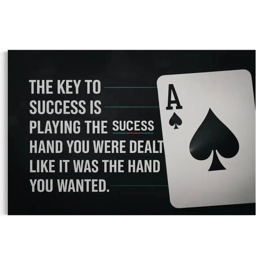Playing Card Wall Art – Ace of Spades Success Canvas