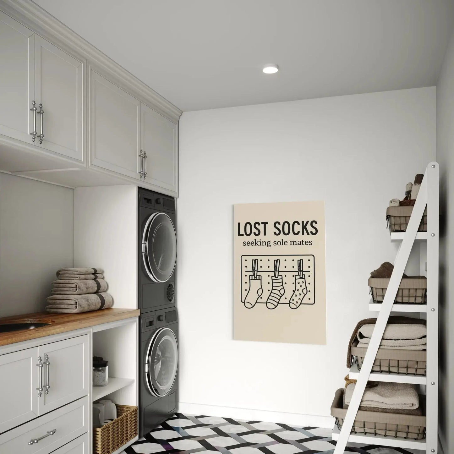 Laundry Room Wall Art – Lost Socks Seeking Sole Mates