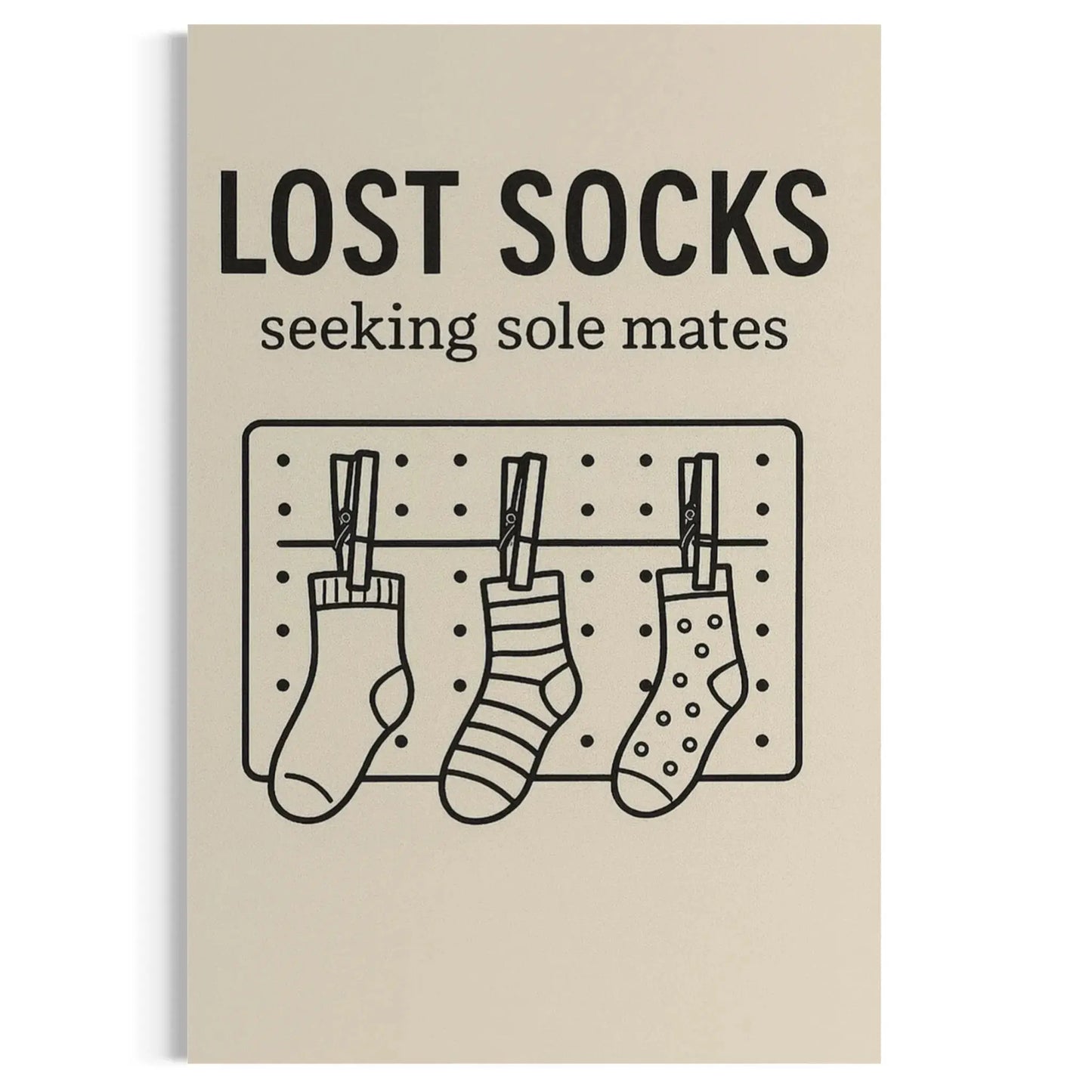 Laundry Room Wall Art – Lost Socks Seeking Sole Mates