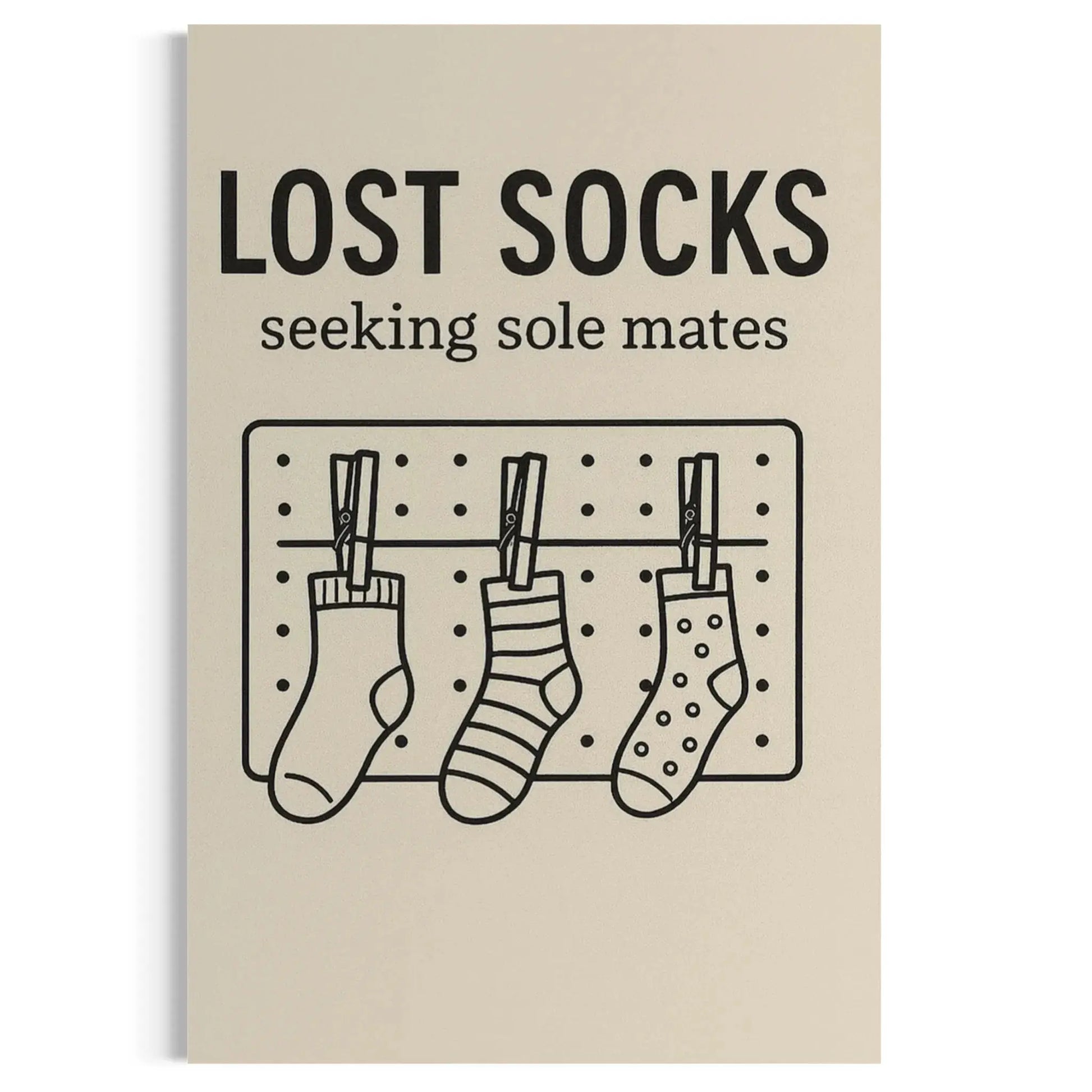 Laundry Room Wall Art – Lost Socks Seeking Sole Mates