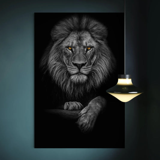 Minimalist lion portrait artwork
