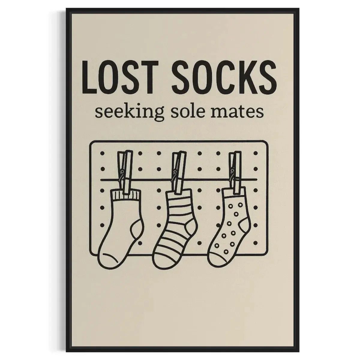 Laundry Room Wall Art – Lost Socks Seeking Sole Mates