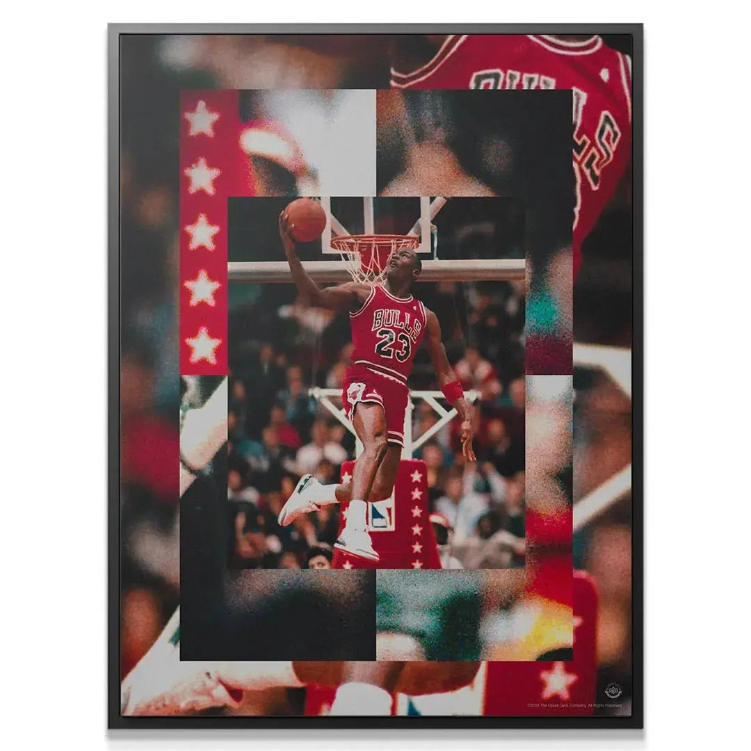 Close-up texture shot detailing the grainy, layered finish of the 'Michael Jordan - 180' artwork.