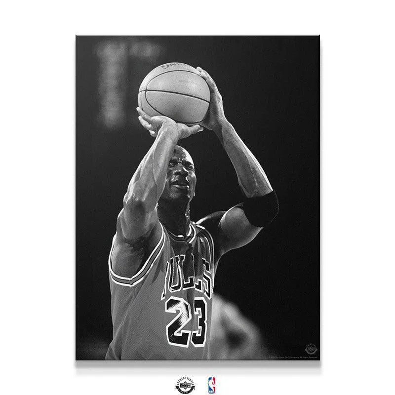 Full canvas view of Michael Jordan - Eyes Closed capturing his legendary shooting form and focus.