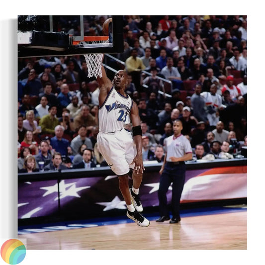 Michael Jordan Washington Wizards Dunk Canvas Wall Art
