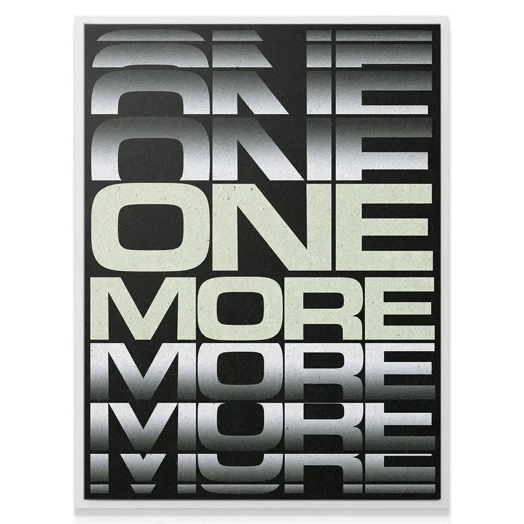 Macro view of the paper texture and subtle grain visible in the high-quality '1 More - 2' artwork.