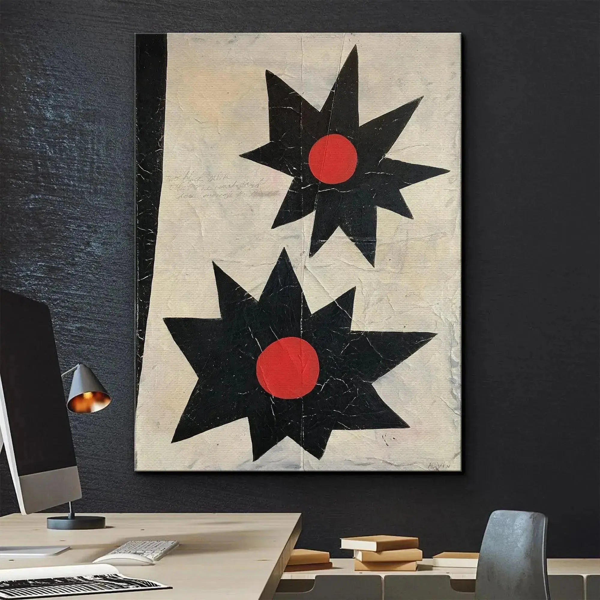 '2Suns' displayed in a modern, minimalist living room setting (lifestyle visualization).