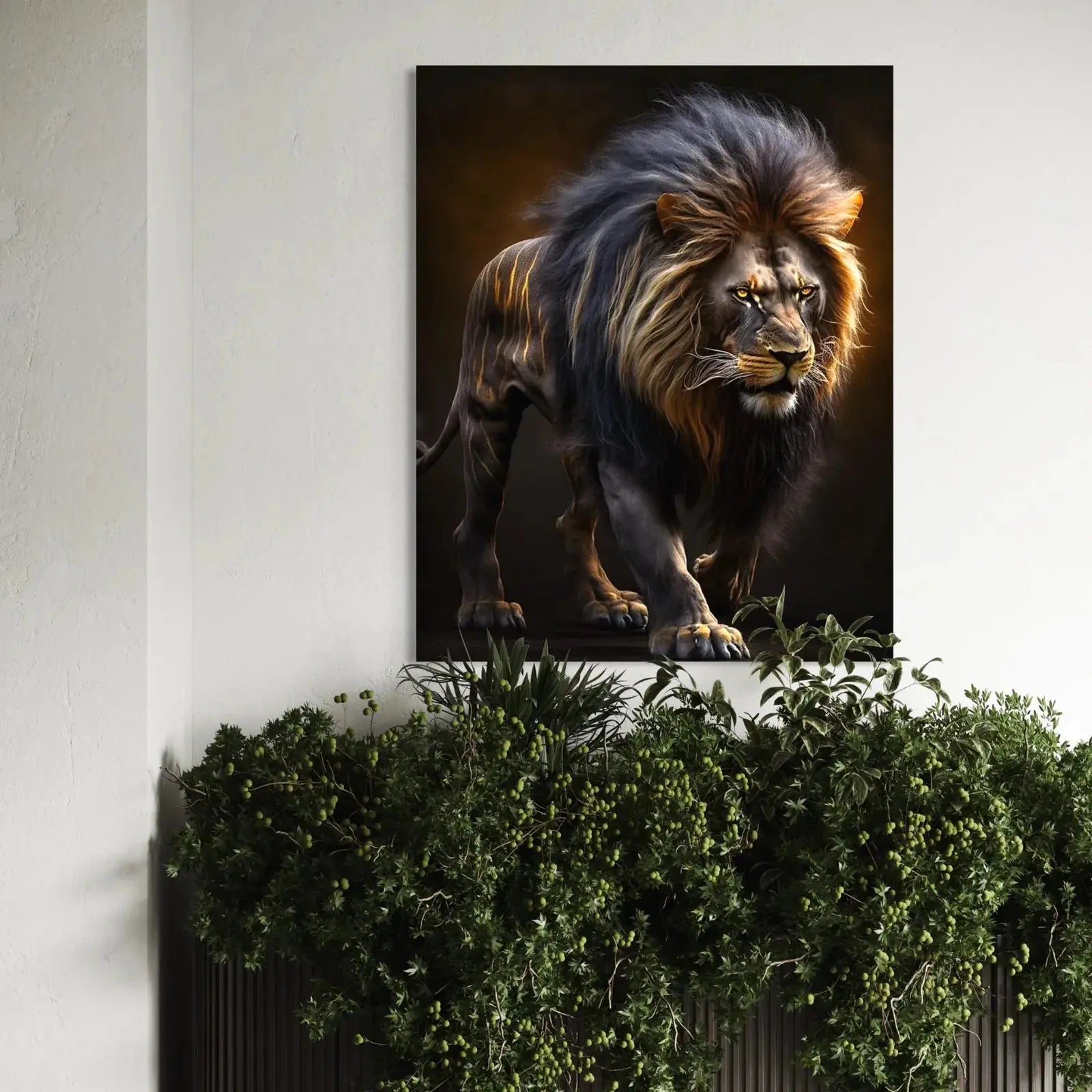 Fierce Lion Wall Art – Bold Canvas of Strength and Power