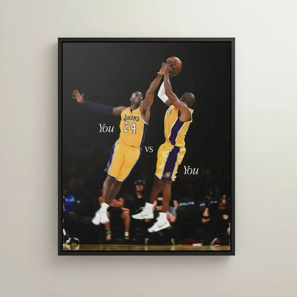 Kobe Bryant "You Vs You" Motivational Canvas Art