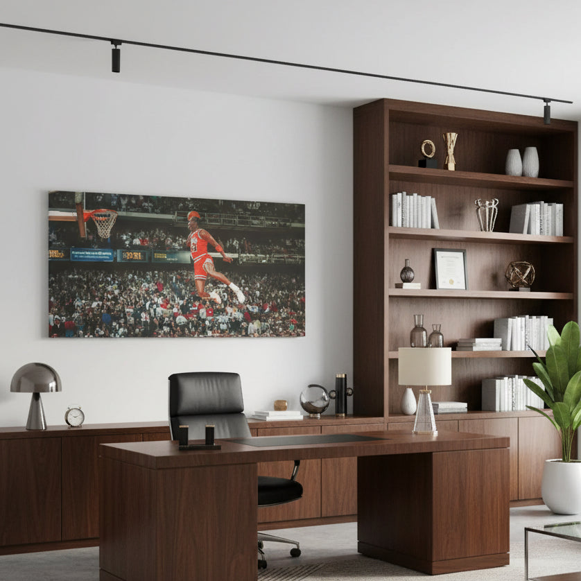 Michael Jordan Canvas Print – Free-Throw Line Dunk (Chicago Bulls Wall Art)