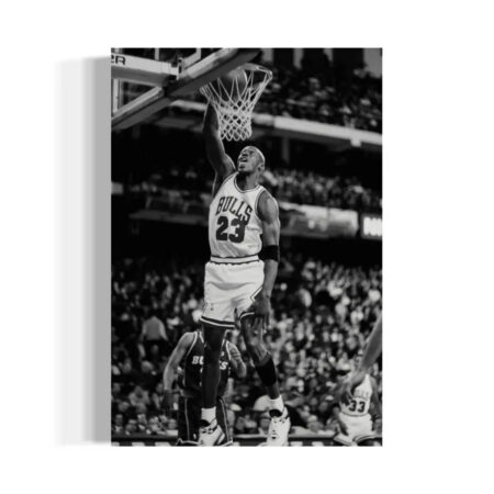 Michael Jordan black and white canvas