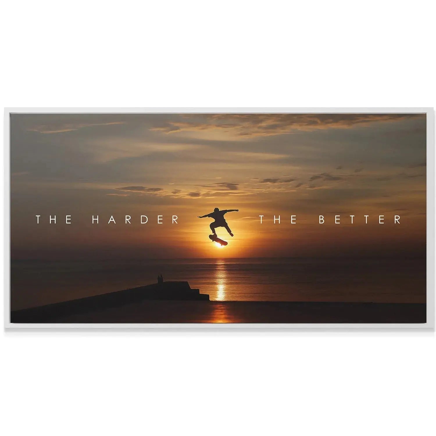 Detailed close-up of the sun reflecting off the ocean water surface in the artwork: Action Sports - The Harder The Better.