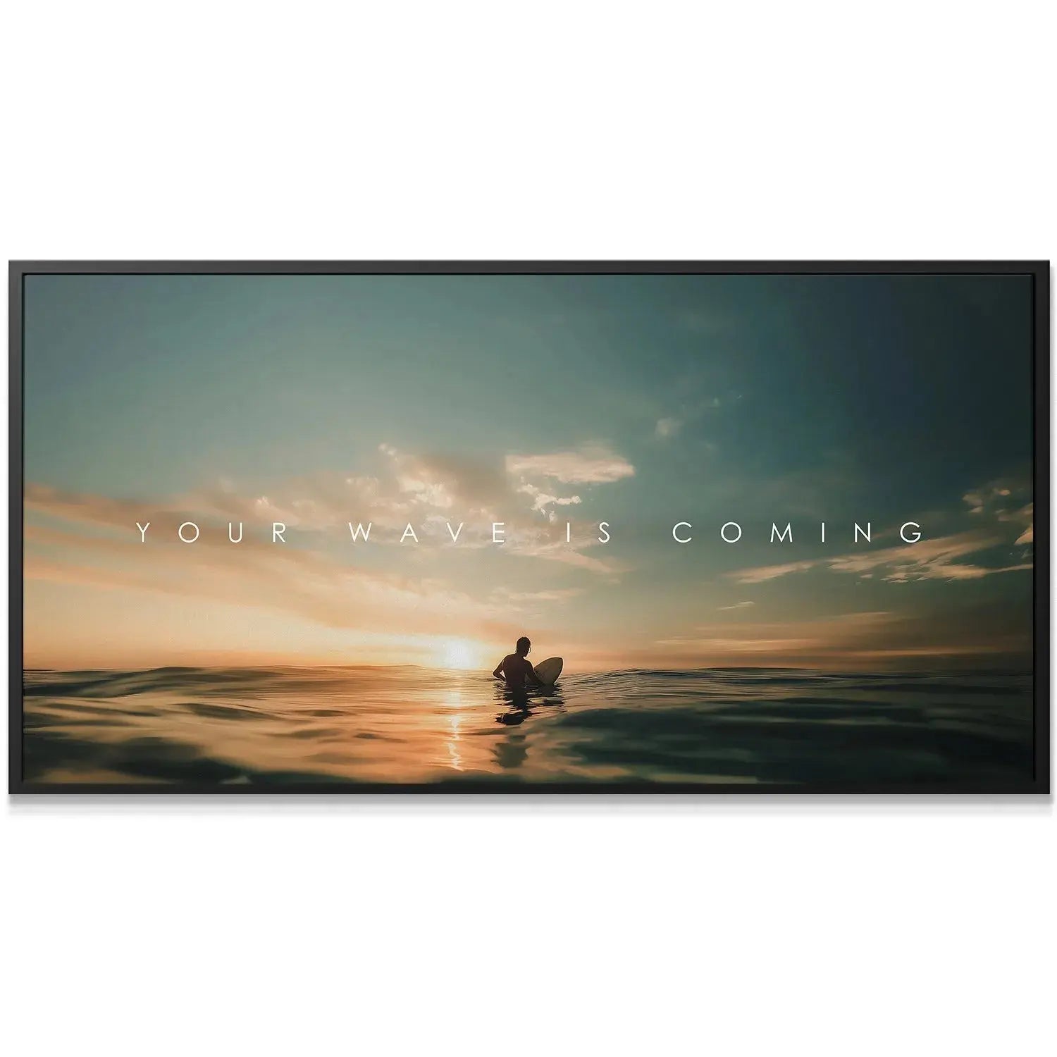 Close-up texture of water ripples beneath the horizon in Action Sports - Your Wave Is Coming print.