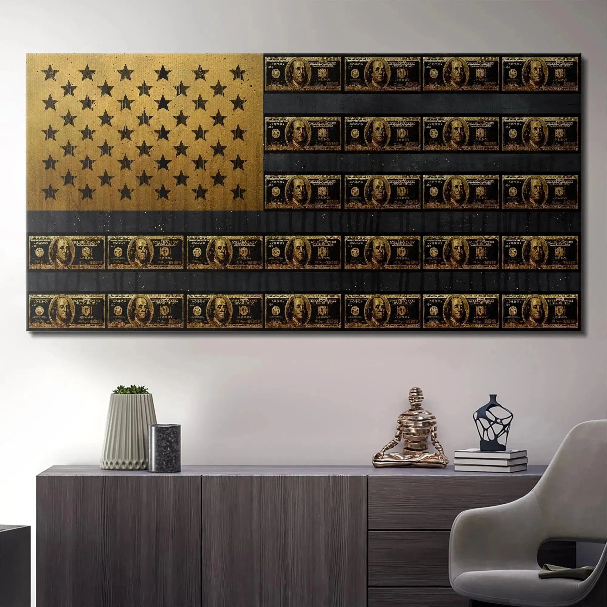 Corner view highlighting the distressed black and brilliant gold edges of the American Dream Gold Edition.