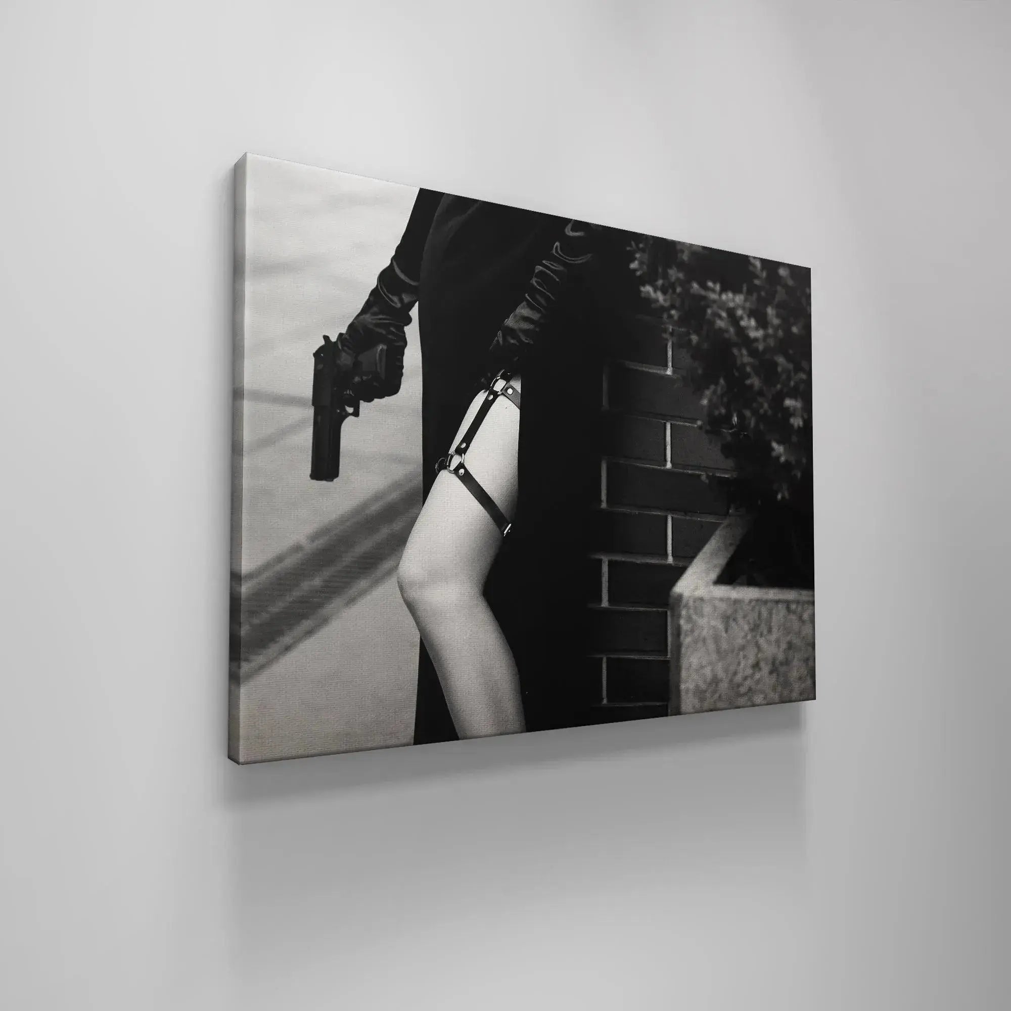 High-contrast photography emphasizing the shadowy silhouette of the subject waiting 'Around The Corner'.