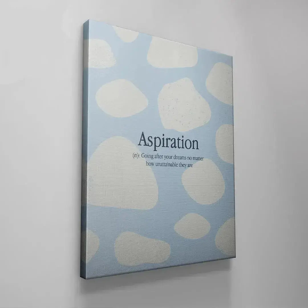 Vertical perspective of the Aspiration canvas highlighting its tall, standard aspect ratio.