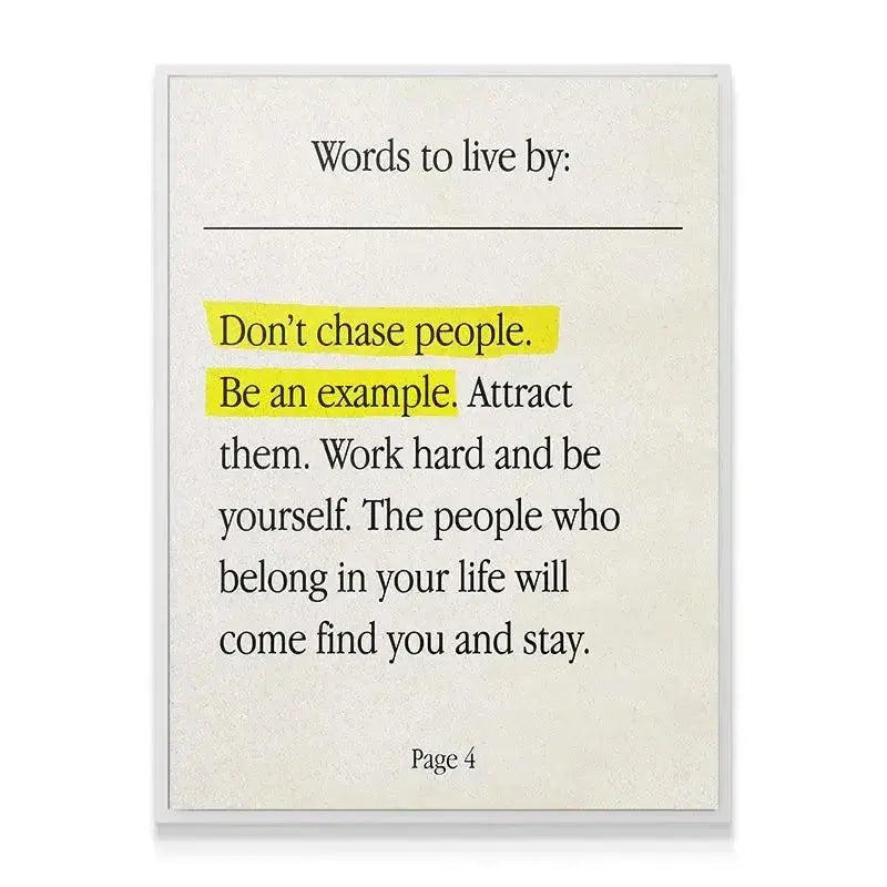 Textured background detail shot of the minimalist self-help print to Attract success.