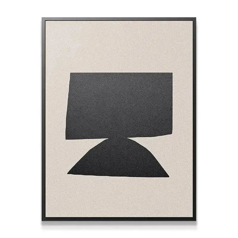 High-angle view showing the visual weight distribution of the 'Balanced' abstract print.