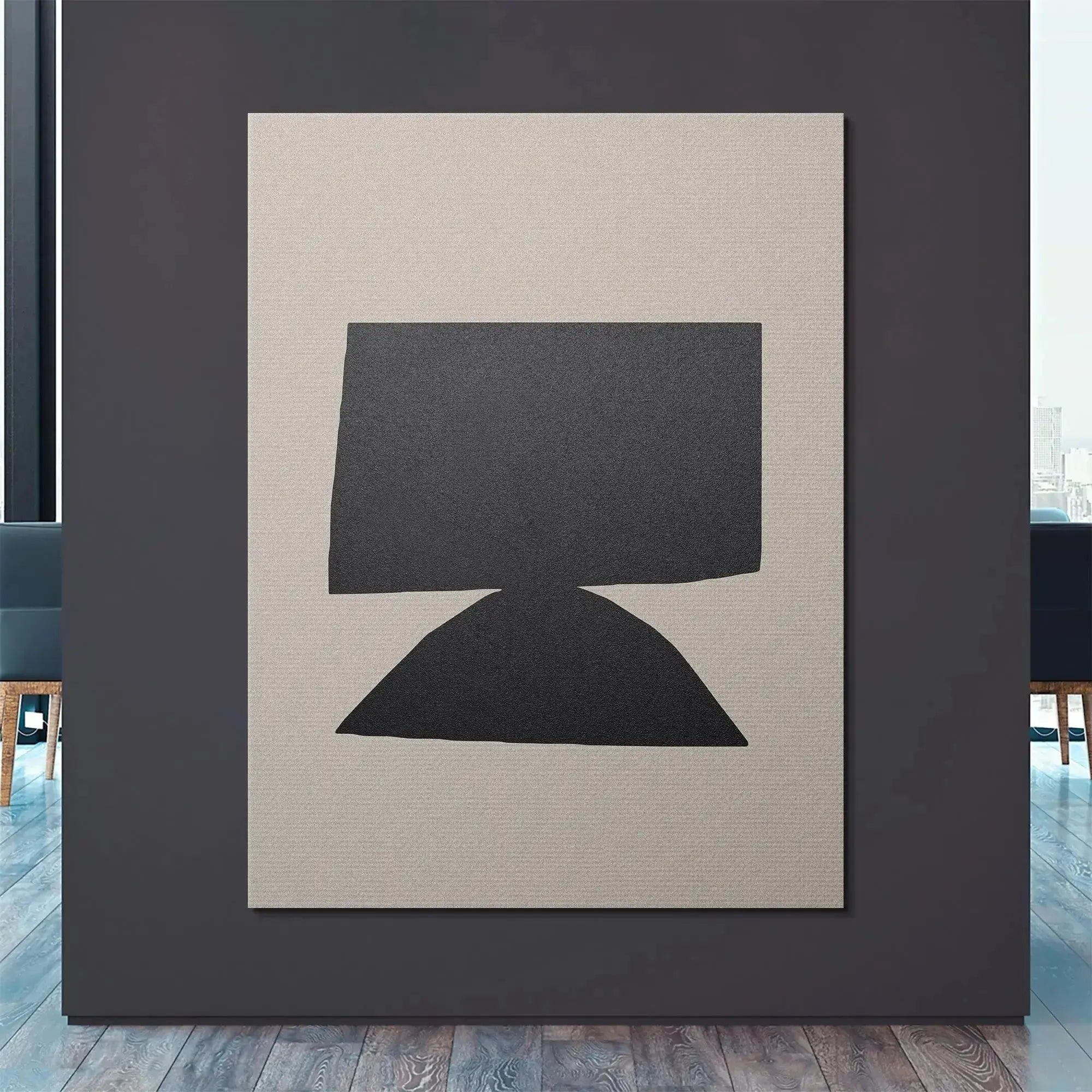 Detailed view of the junction point creating the visually 'Balanced' shape transition.