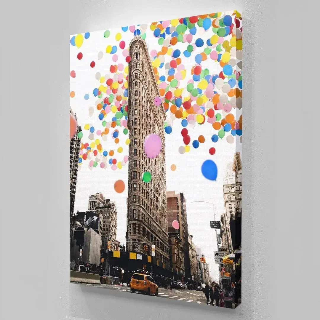 Side profile crop emphasizing the sharpness of the iconic architectural geometry against the sky in Balloon City.