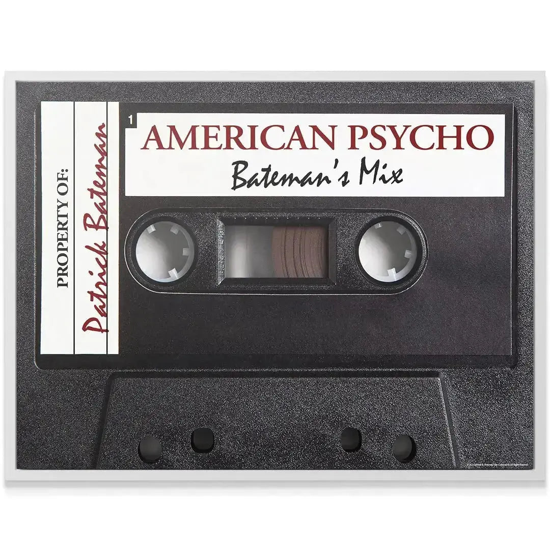 Textured black plastic casing of the cassette highlighting the subtle grain surrounding the main "Bateman's Mix" label area.