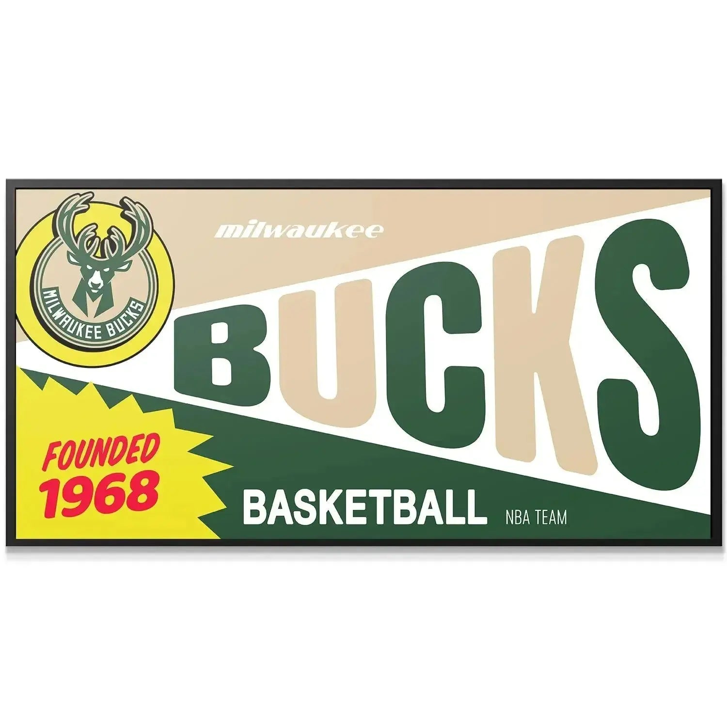 Wide shot showcasing the entire rectangular format of the Bazooka - Bucks vintage decal.