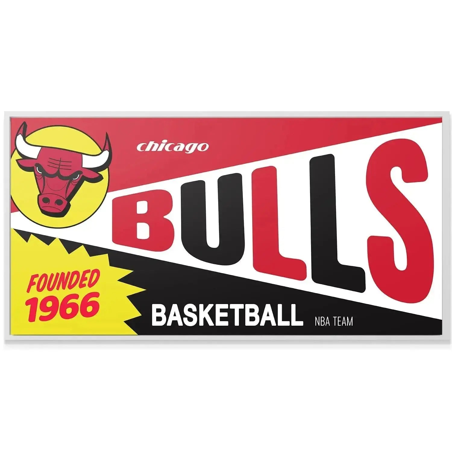 Side view demonstrating the high-contrast typography style used in the Bazooka - Bulls poster art.
