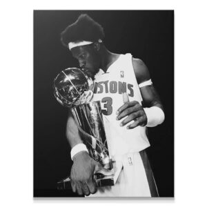 Ben Wallace – #2 Wall Art Close-up shot of Ben Wallace - #2 embracing the highly reflective championship trophy.