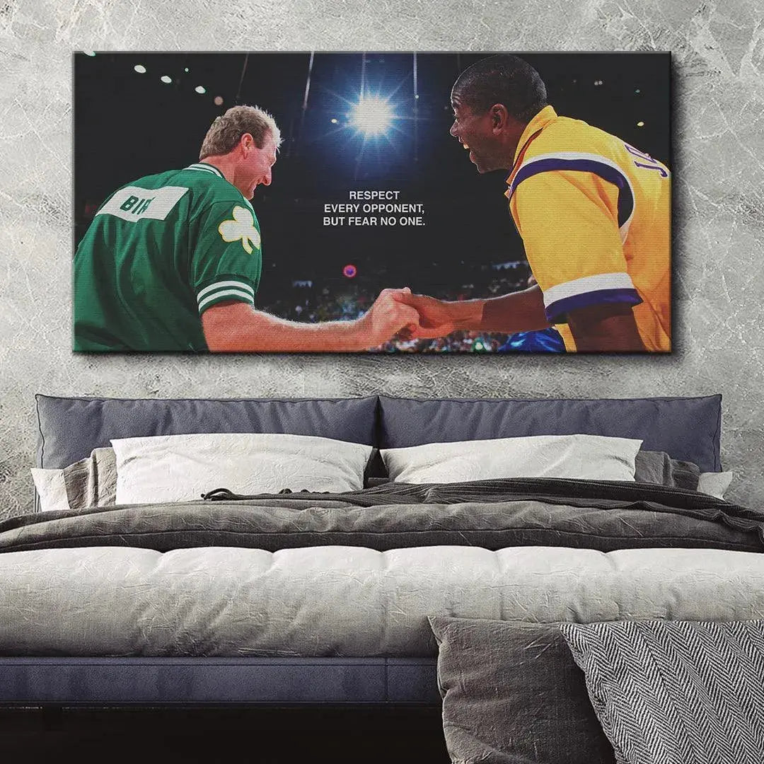 Artwork depicting the powerful moment of deep mutual respect captured in Bird & Magic - Respect.