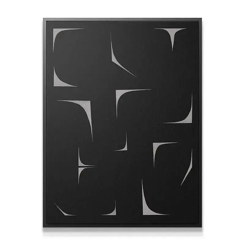 Close-up detail showing the texture of the matte black surface of the Black Agalma art print.