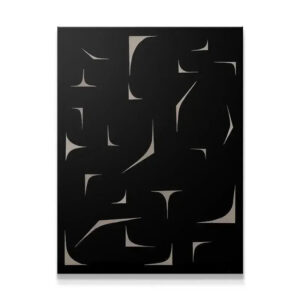 Full view of the Black Jule abstract canvas art emphasizing overall geometric composition.