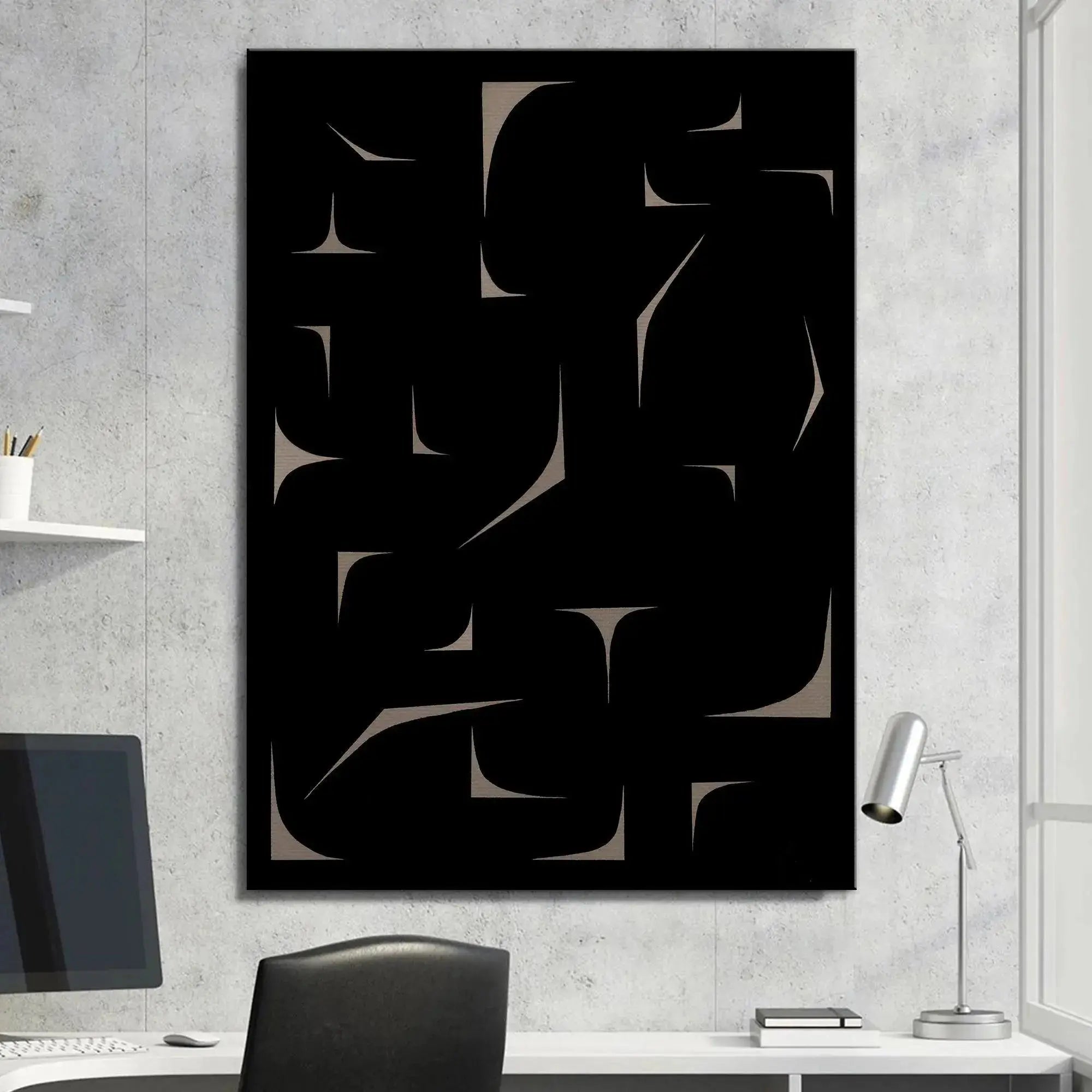 Corner perspective of Black Jule highlighting the smooth matte black finish and precise sharp edges.