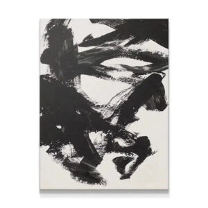 Black Smoke Wall Art Full vertical view of the abstract artwork Black Smoke, focusing on the overall composition.