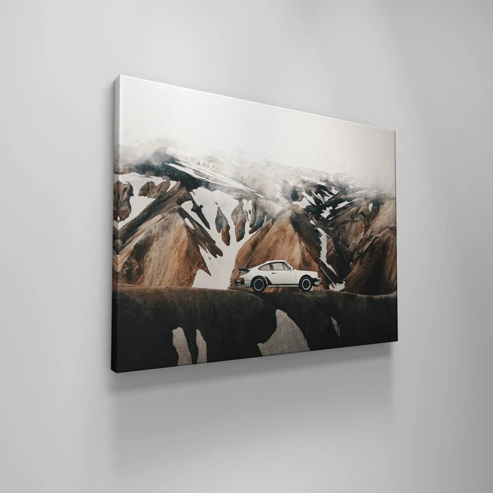 Minimalist wall art featuring the vast, dramatic scale and isolation of the 'Blend In' photograph.