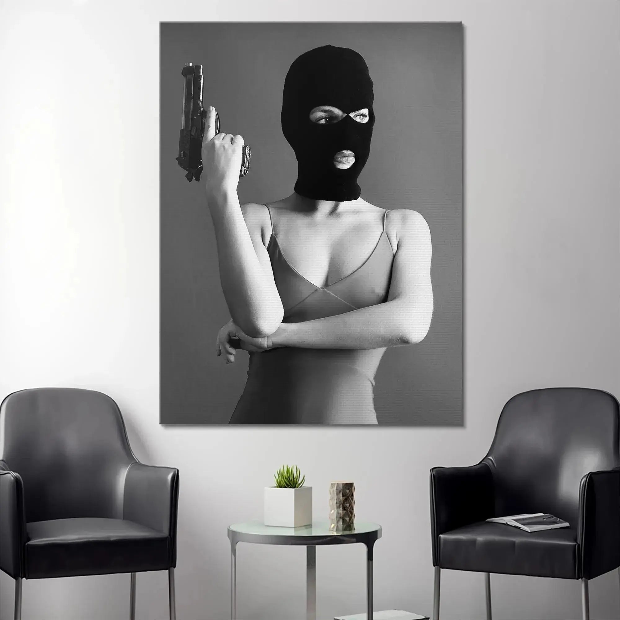 Low-angle view emphasizing the mystery and defiance of the figure in the BNE balaclava photo.