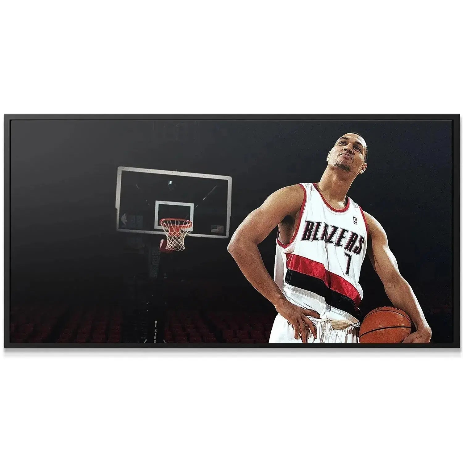 Intense close-up of Brandon Roy - Look Up featuring his determined facial expression and focused gaze upward.