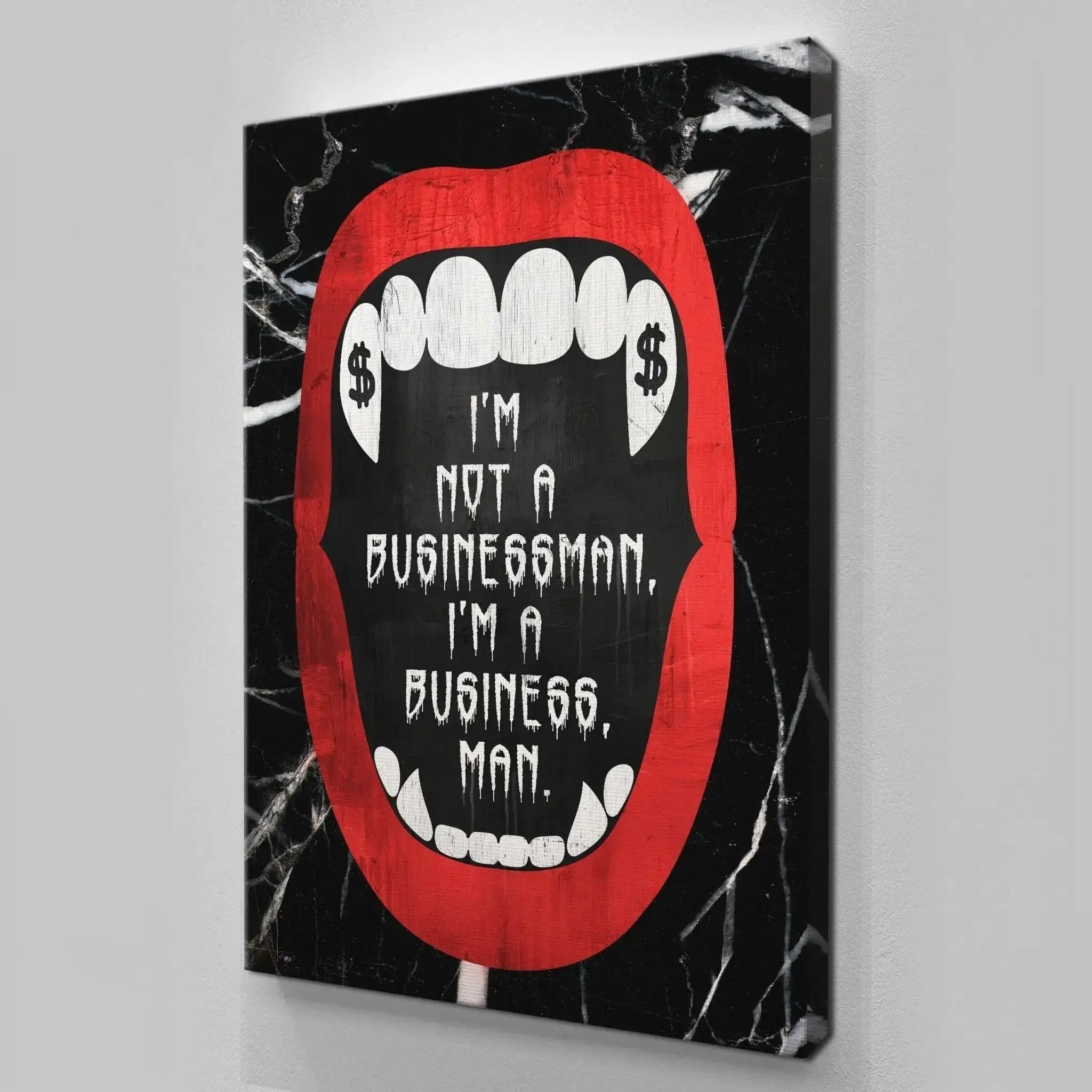 Lifestyle mock-up of the artwork hanging in a modern office, inspiring the ambitious Businessman aesthetic.