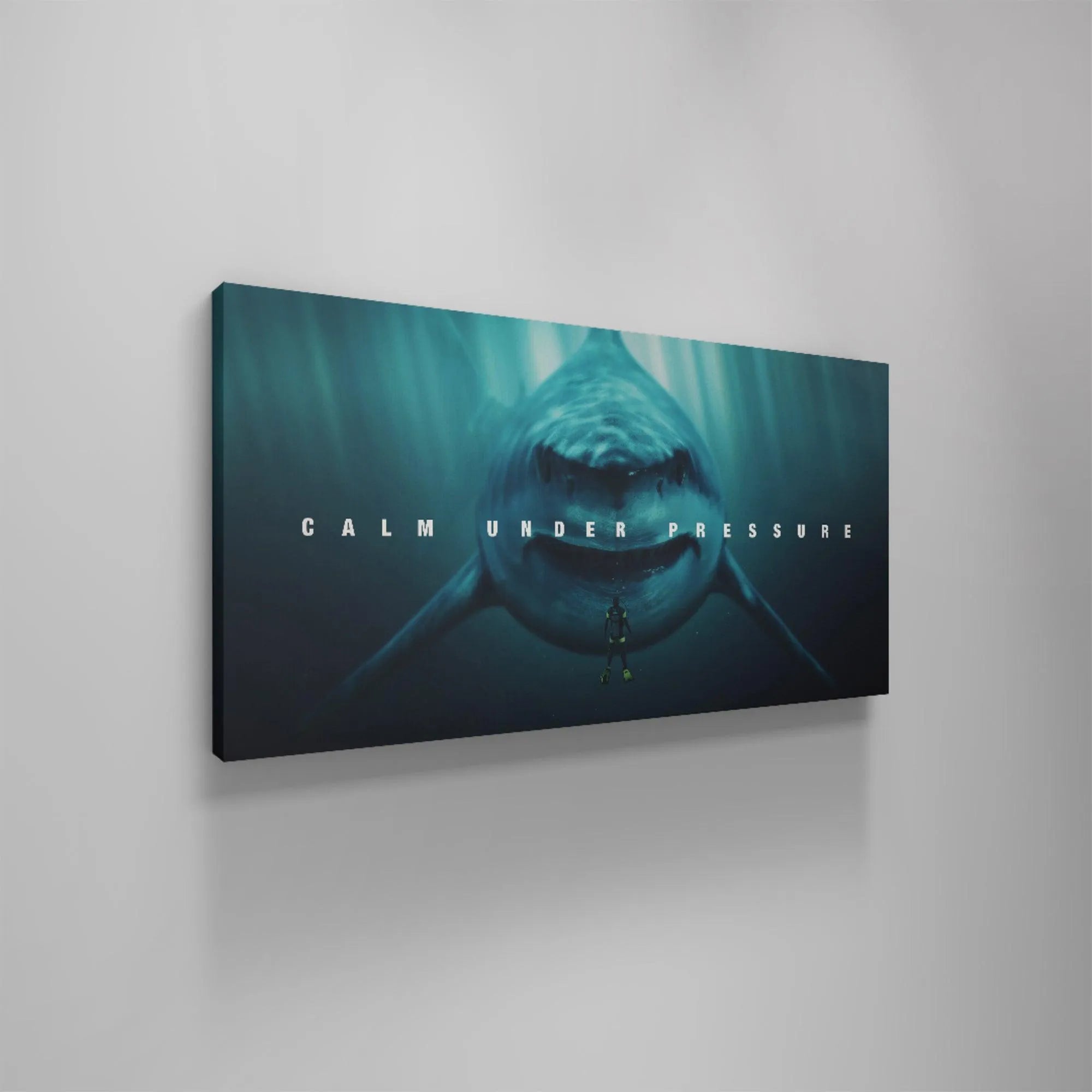 Canvas print displayed in an office setting, inspiring the mindset of "Calm Under Pressure" during challenges.