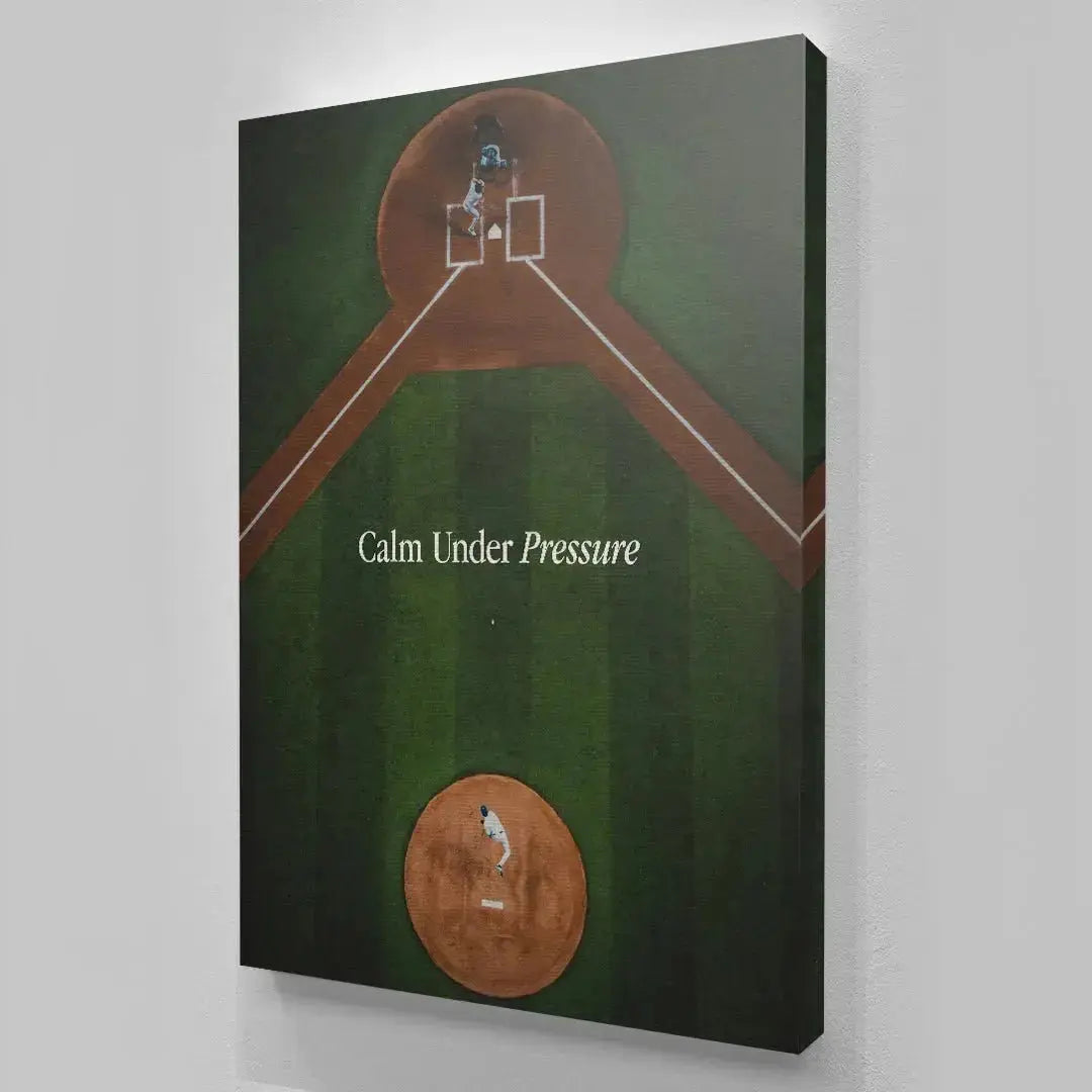 Abstract interpretation of the pitcher's mound area in the compelling 'Calm Under Pressure (Baseball)' design, focusing on the dirt texture.