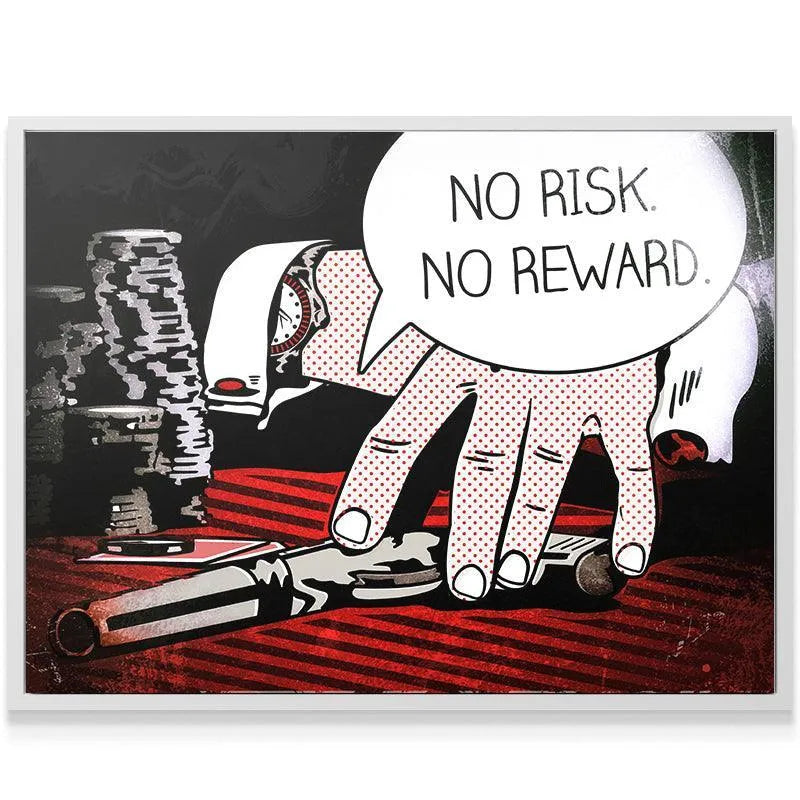 Full frontal view of the high-contrast pop art graphic titled Casino Royale.