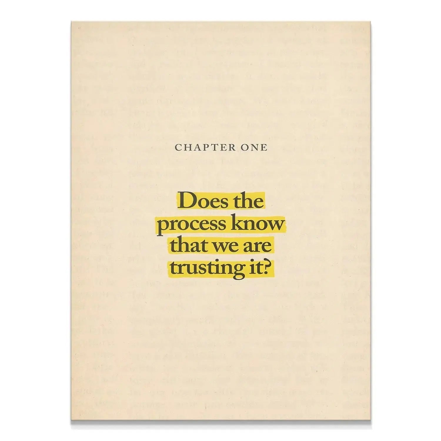 Aesthetic flat lay of the vintage paper art print titled 'Chapter One - The Process'.
