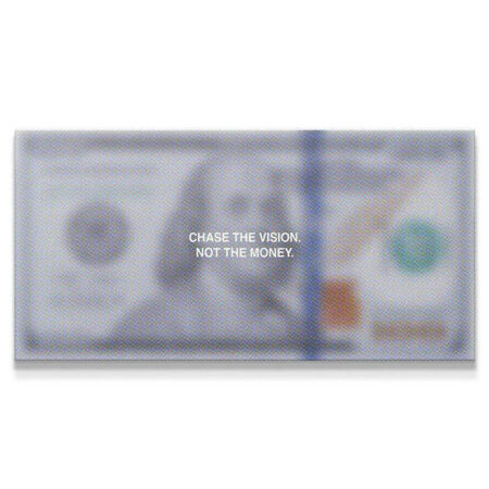 Close-up texture of the 'Chase The Vision' motivational halftone art print.