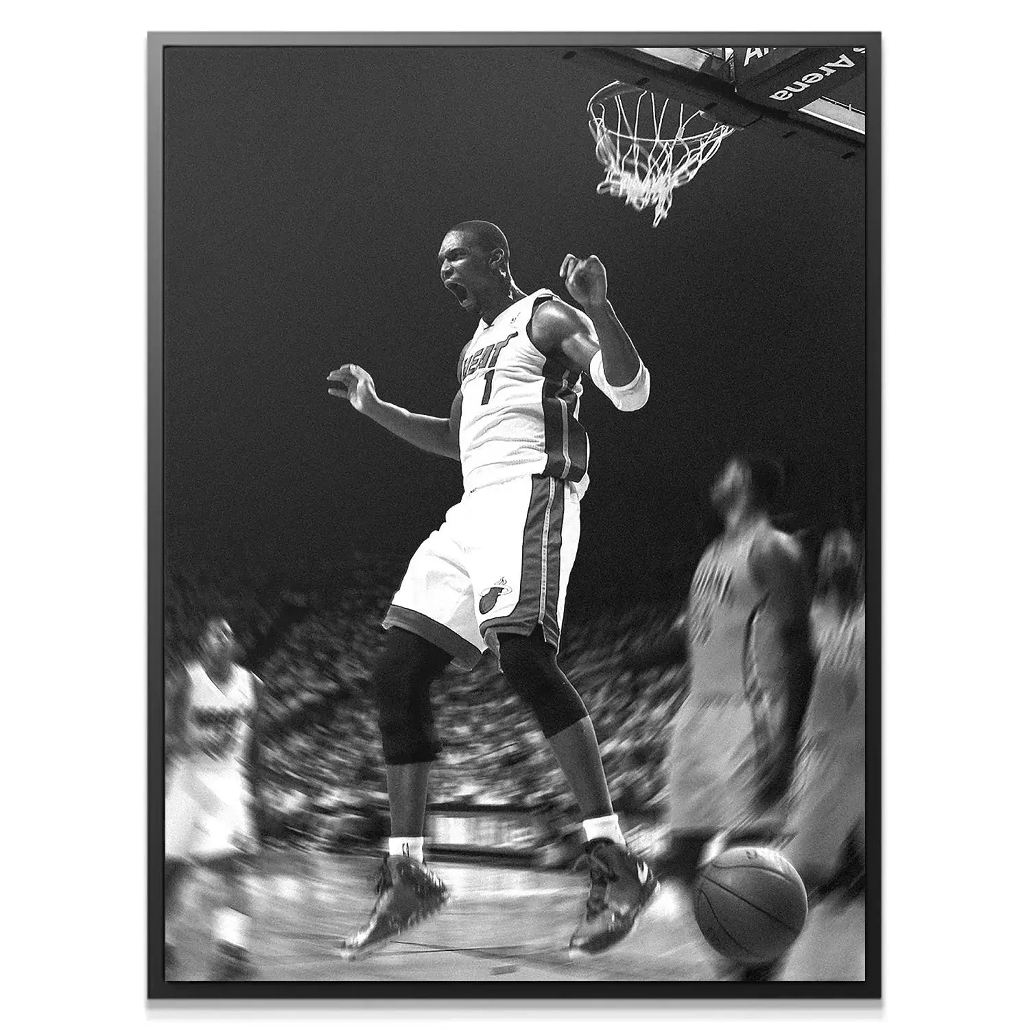 Full view of the iconic Chris Bosh - Dunk #1 print, showcasing the player suspended mid-air.