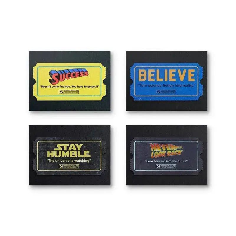 Overhead shot of the complete 4-pack Cinema Bundle patches on a white background.