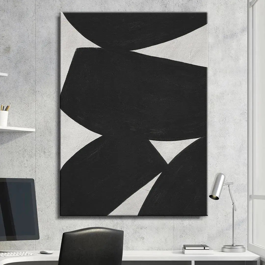 Corner angle photograph highlighting the overlapping geometric forms in Colliding Shapes Black N.5.