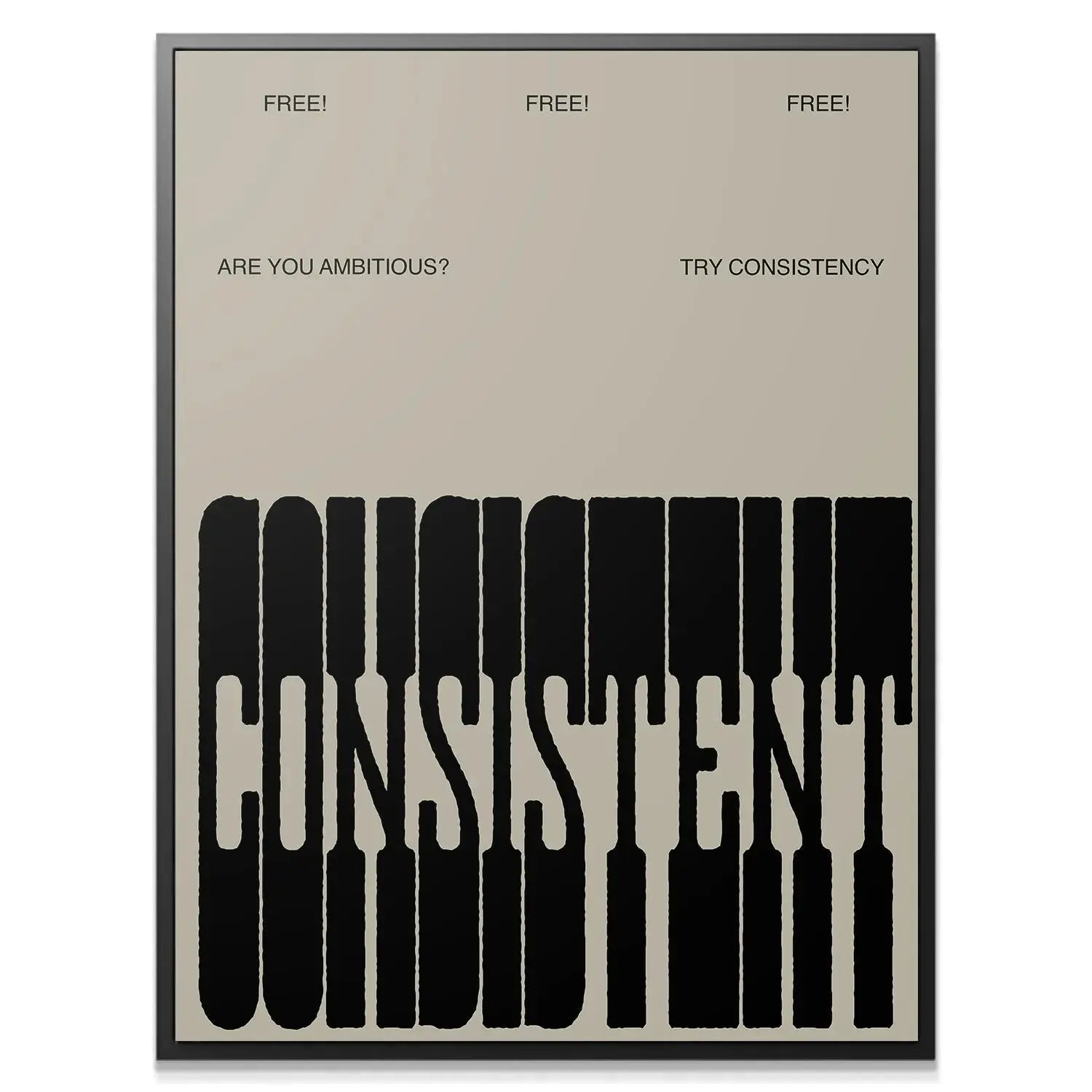 Close-up detail showing the textured, black slab typography of 'Consistent - Slab'.