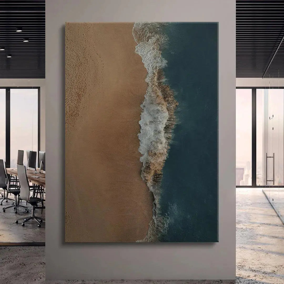 High-resolution crop focusing on the deep blue ocean water next to the 'Crashed Symmetry' dividing line.