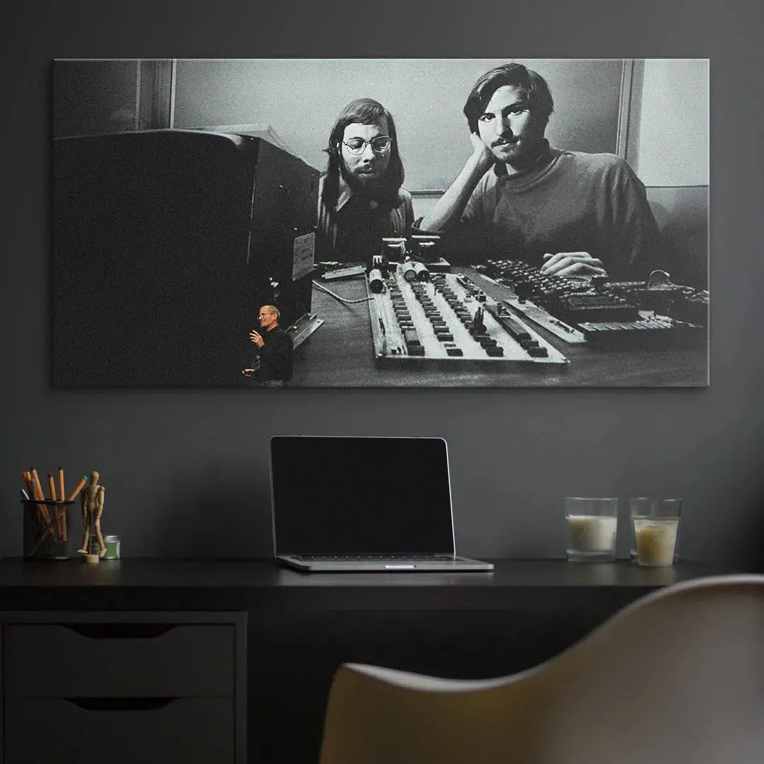 High-angle perspective showing the entire monochrome print and its horizontal orientation, Create Your Own Luck (No Quote).